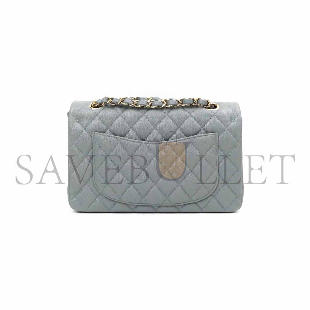 Ch*el classic small flap grey caviar light gold hardware a37586 (23*14.5*6cm)